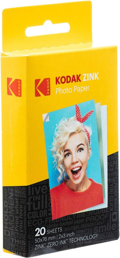 KODAK Step Printer Drahtloser mobiler Farbig Fotodrucker mit Zink-Technologie (Blau) Reiseset Blau S