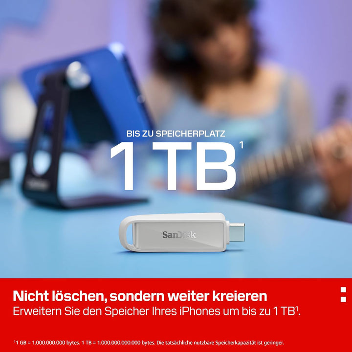 SANDISK Phone Drive mit USB Type-C 64 GB (Flash-Laufwerk für Smartphones, Tablets und Computer, 150
