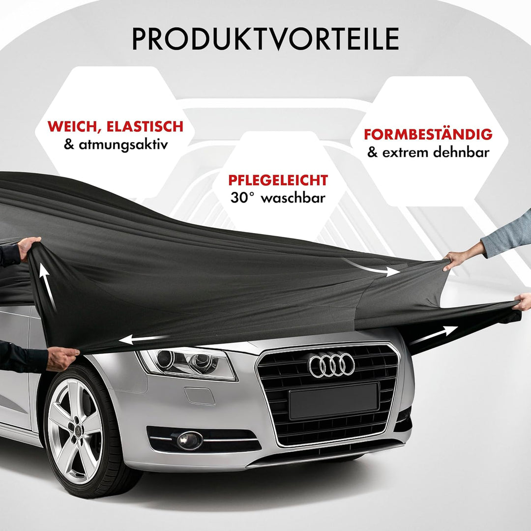 Walser Abdeckung Auto Indoor Stretch Basic, Autoabdeckung Winter, staubdichte Autogarage Abdeckung,