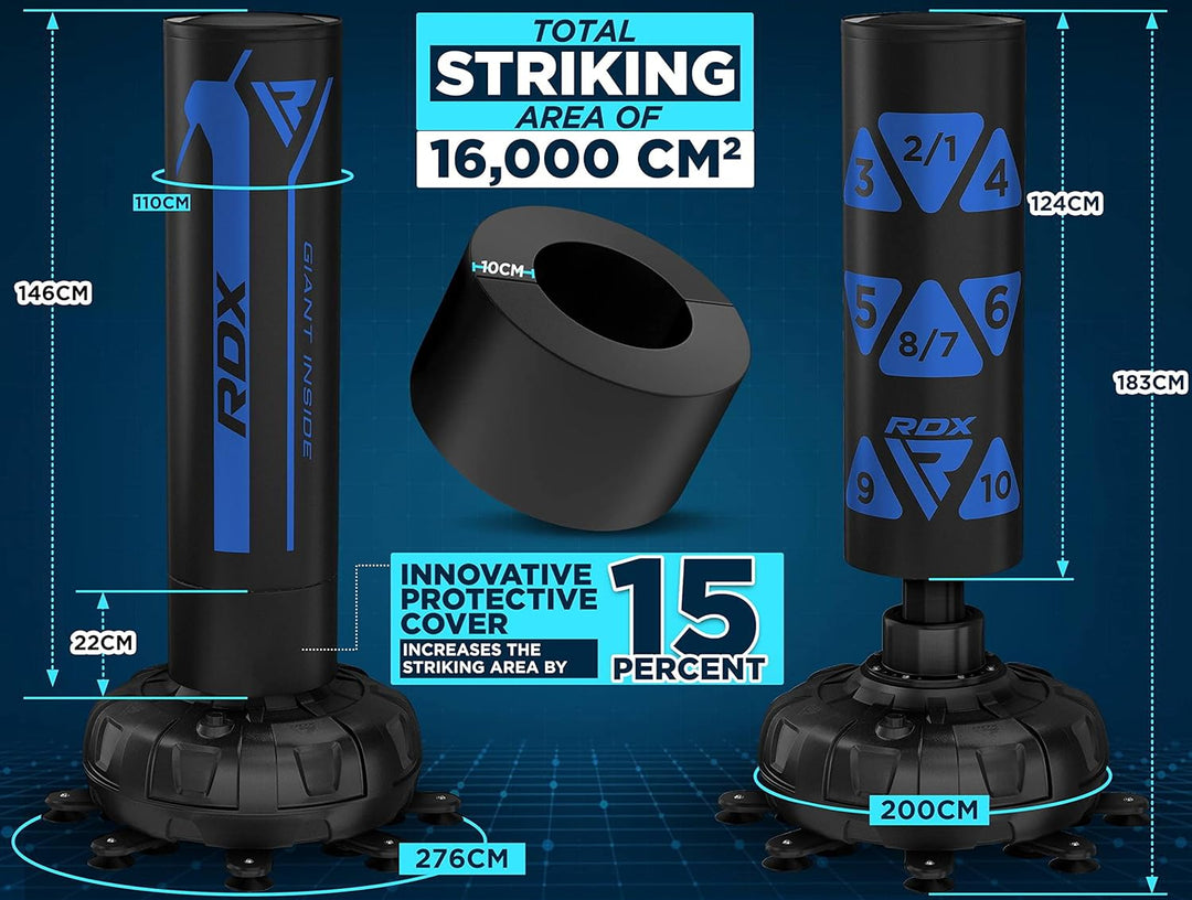 RDX 6FT 330LB Boxsack Stehend Erwachsene, Trainingshandschuhe und Überzug Set XXL Freistehender Stan