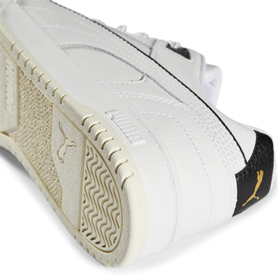 PUMA Unisex CALI WN'S Low-Top Trainer 41 EU Puma White Puma Black Puma Team Gold, 41 EU Puma White P