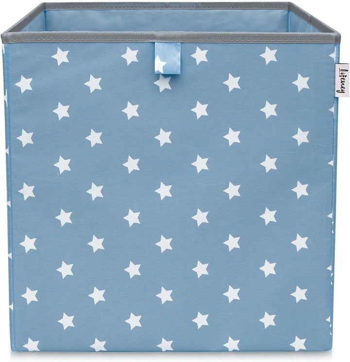 Aufbewahrungsbox 3er Set Sternenmotiv in Türkis, Rot & Blau I Spielzeugbox mit Sternen passend für W
