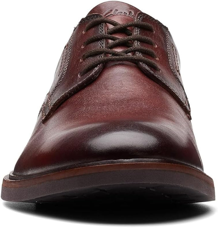 Clarks Herren Malwood-spitzeOxford 41 EU Braunes Leder, 41 EU Braunes Leder