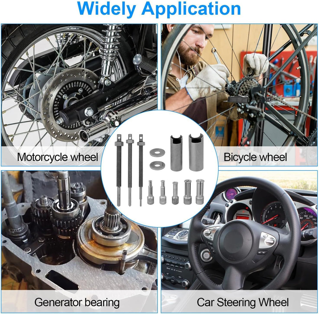 QZQUFJ 8 Stücke Lagerabzieher, Kugellager Abzieher, 9-23mm Innenlager Abzieher Set, Motorradgehäuse