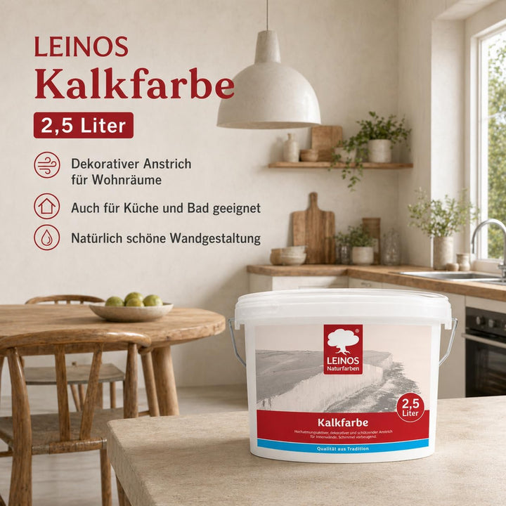 Leinos 665 Kalkfarbe 2,50 l 2.5 l (1er Pack), 2.5 l (1er Pack)