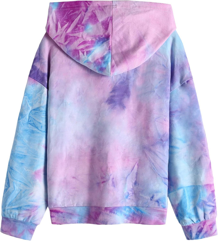 Arshiner Mädchen Hoodie Batik Kinder Pullover Freizeit Mode Sweatshirt mit Kapuze Herbst Winter Lang