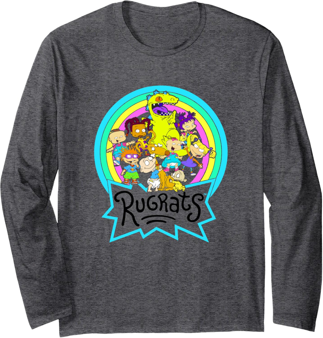 Rugrats Rainbow Circle Reptar And Friends Langarmshirt