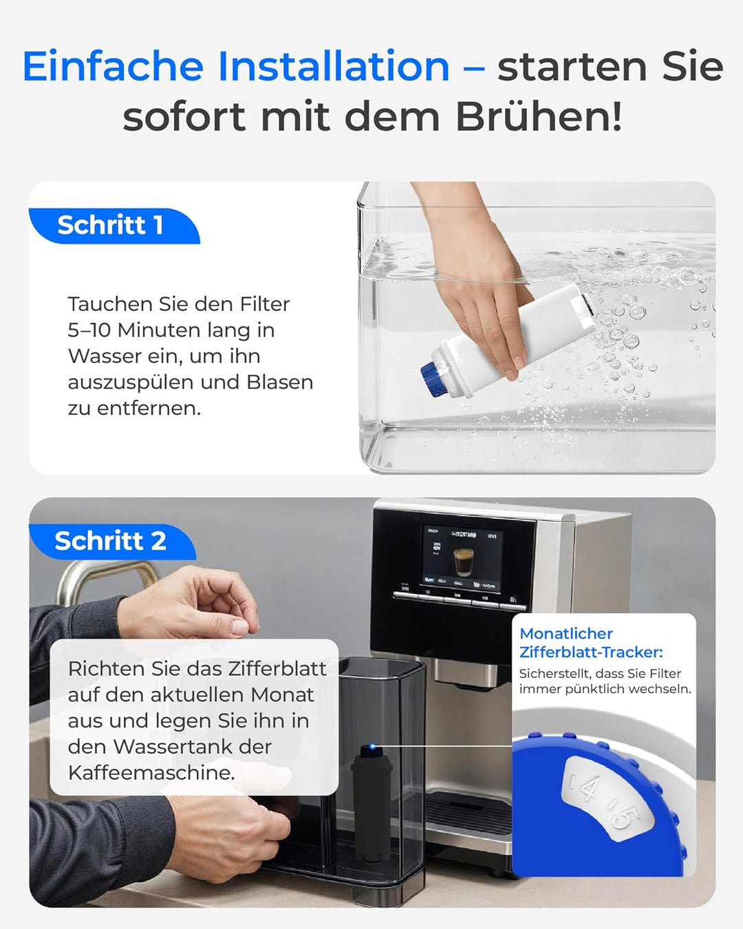 Waterdrop Mg²⁺ Filterkartuschen, Ersatz für De&