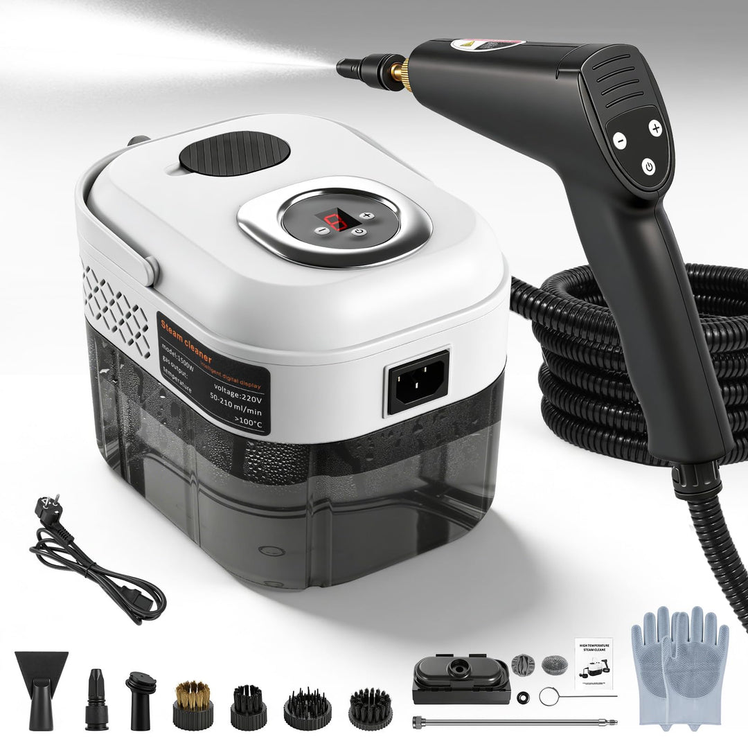 Steam Cleaner,6-Level Adjustable Handle, 15s Heat-Up,1.7L Tank, Portable Steam Cleaner Handheld,Car