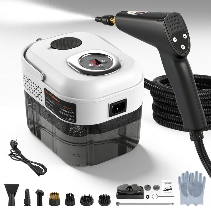 Steam Cleaner,6-Level Adjustable Handle, 15s Heat-Up,1.7L Tank, Portable Steam Cleaner Handheld,Car