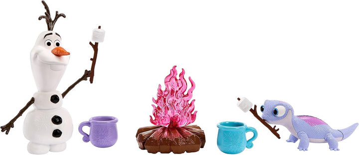 Disney Frozen Die Eiskönigin Waldabenteuer-Geschenkset - 2 Puppen, 2 Freundefiguren, 12 Zubehörteile