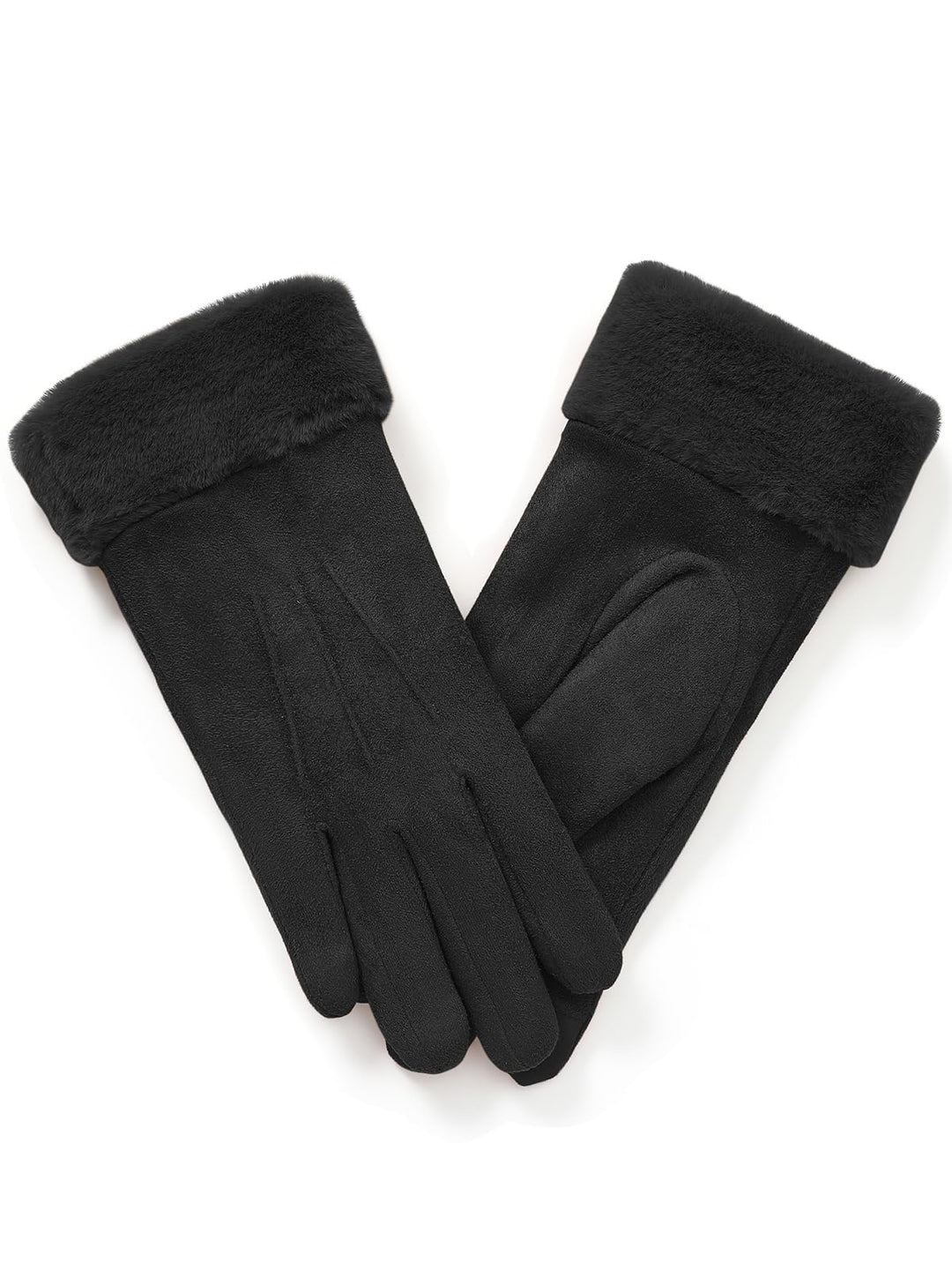 vislivin Handschuhe Damen Winter Warm Handschuhe Touchscreen Handschuh mit Gefütterte Schwarz L, Sch