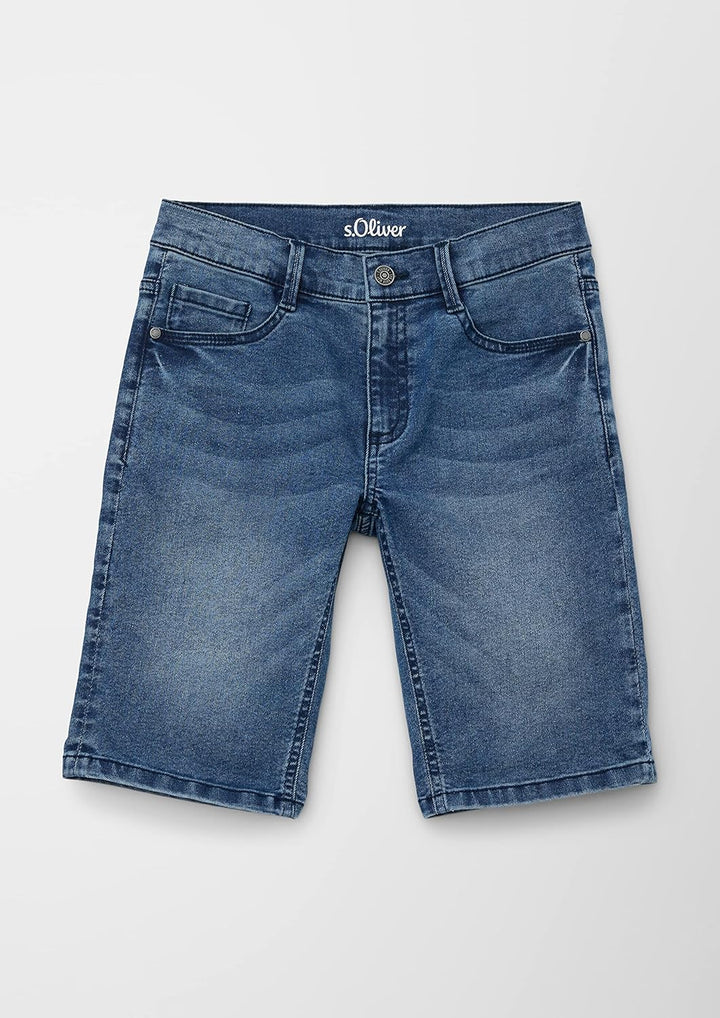 s.Oliver Jungen Jeans Bermuda, Seattle Slim Fit 140 Blau 55z4, 140 Blau 55z4