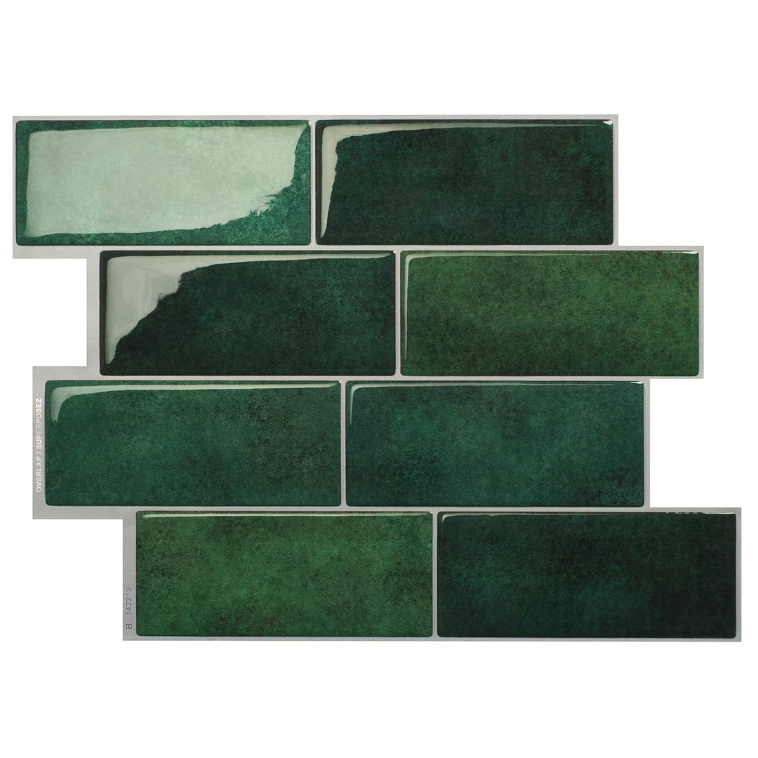 SMART TILES Fliesenspiegel zum Abziehen und Aufkleben – 5 Blatt à 29,4 x 21,3 cm – 3D-Klebefolie zum