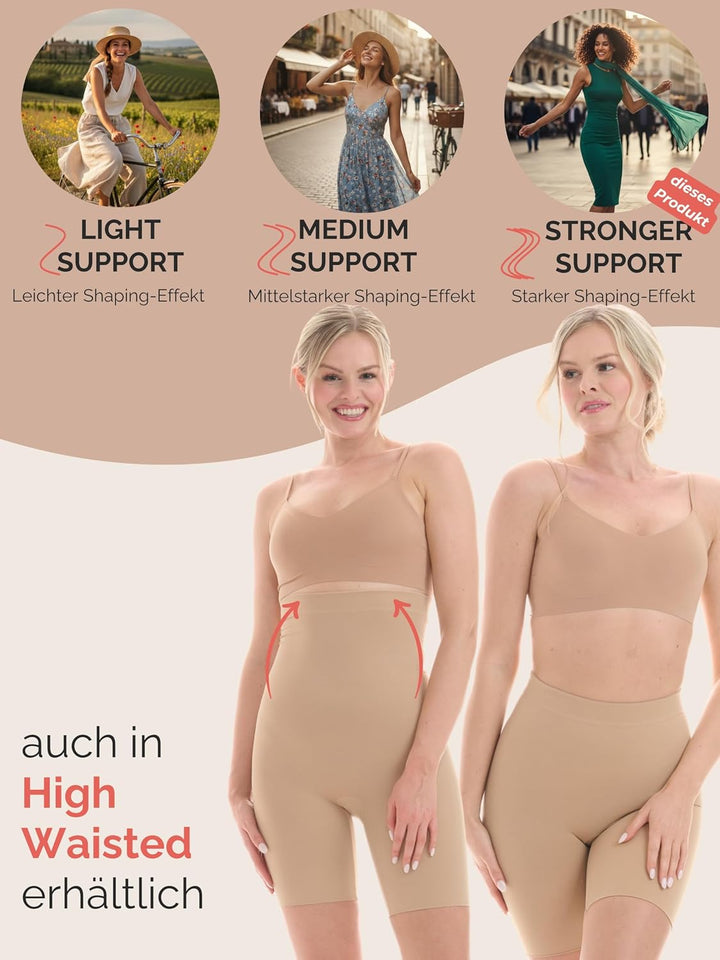 TONEST Shapewear Damen - Bauchweg Shaping-Miederhose - Mid Waist - extra stark-formend - Kompression
