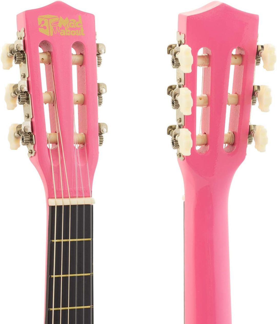 TIGER MA-CG09, 1/2Klassische Gitarre, Rosa, farbenfrohe Spanische Gitarre, mit Tragetasche, Gurt, Pi