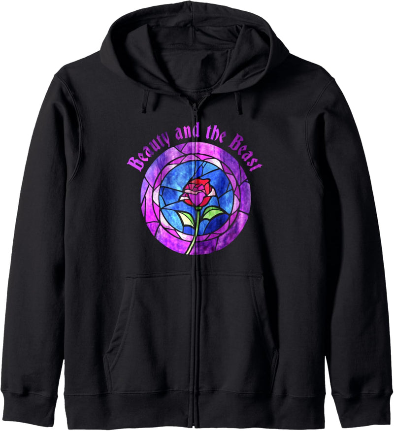 Disney Beauty & The Beast Glass Rose Logo Kapuzenjacke