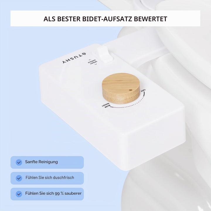TUSHY Classic 3.0 Bidet-Toilettensitz-Aufsatz, nicht elektrischer, selbstreinigender Wassersprüher m