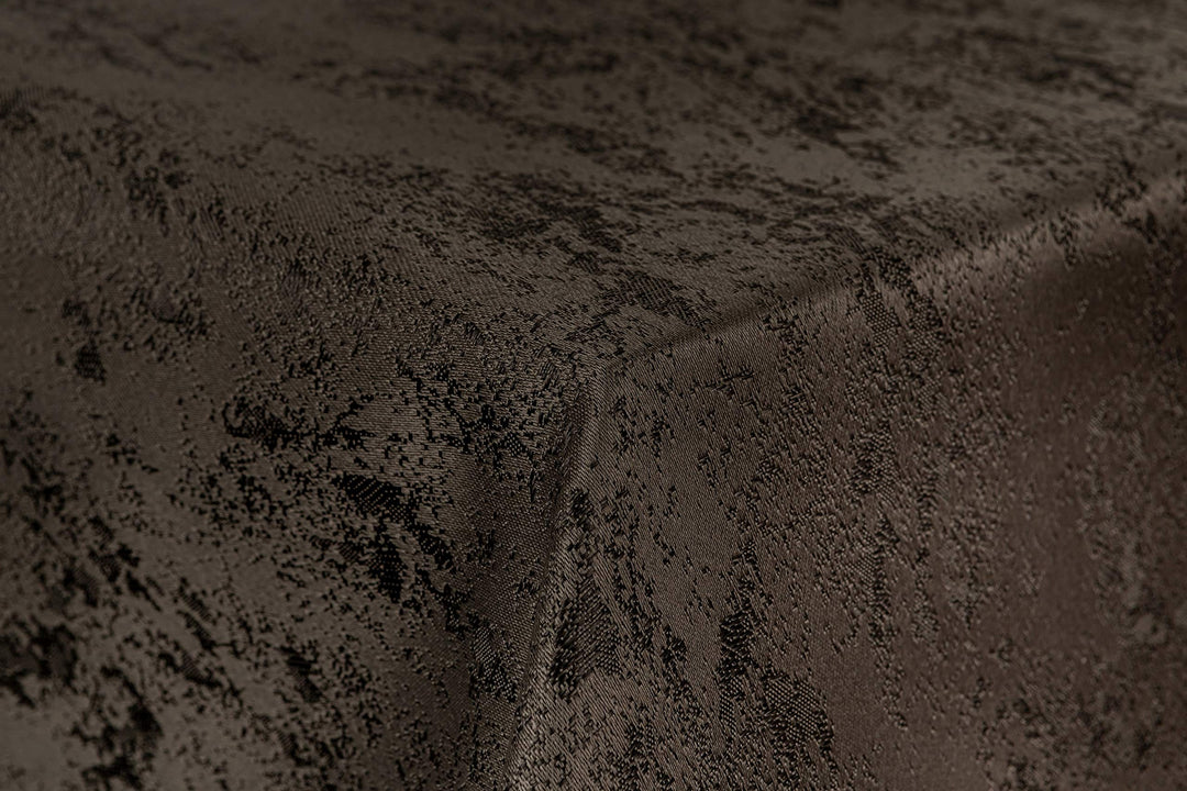 Tischdecke Damast Jacquard Brilliant Meliert 90x90 in Dunkelbraun mit gerade Saumkante 90 x 90 cm (Q