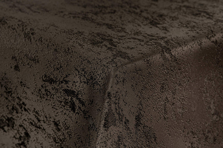 Tischdecke Damast Jacquard Brilliant Meliert 90x90 in Dunkelbraun mit gerade Saumkante 90 x 90 cm (Q