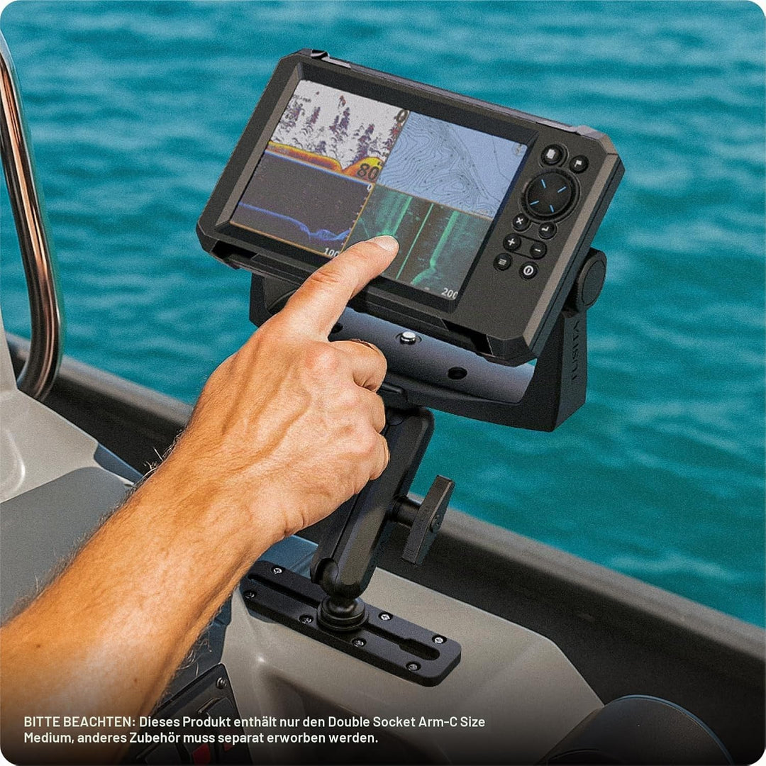 TUSITA Doppel-Arm für Steckerhalterung 1.5" - C Grösse Mittel