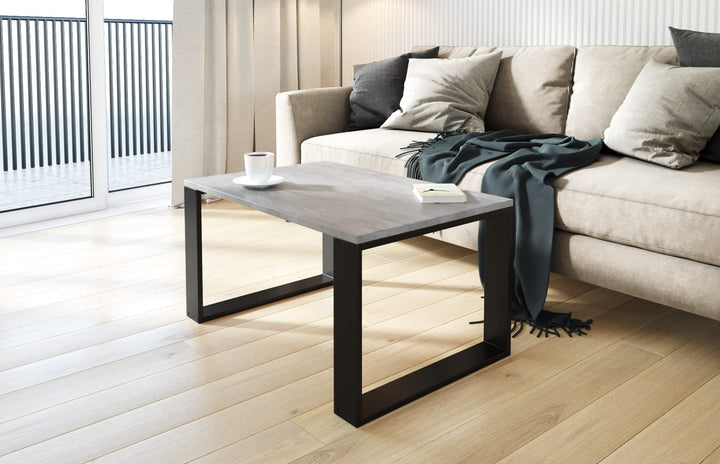 AKKE Couchtisch Wohnzimmertisch Beistelltisch Tisch Für Wohnzimmer Beton 100 x 40 x 55 L:100cm x B:4
