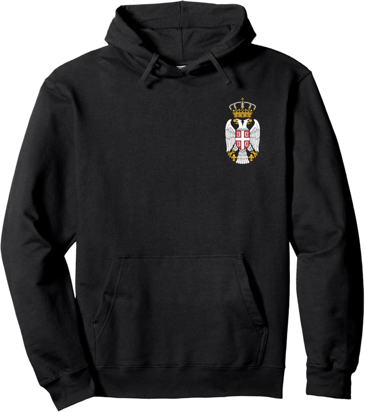 Serbischer Adler Grb Emblem von Serbien Doppelköpfige Adler Krone Pullover Hoodie