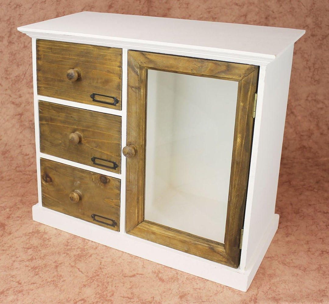 DanDiBo Schrank Minikommode 12019 Küchenschrank Regal 50 cm Shabby Küchenregal Vitrine