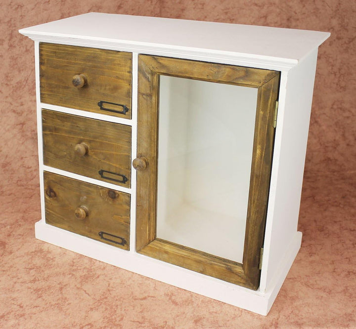 DanDiBo Schrank Minikommode 12019 Küchenschrank Regal 50 cm Shabby Küchenregal Vitrine