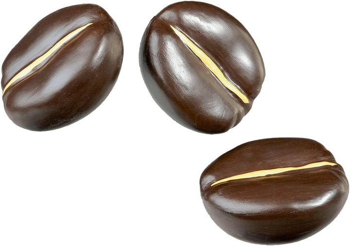 XXL-Kaffeebohnen Lebensmittel-Attrappe Kaffeebohnen-Imitat XXL 6Stk. braun