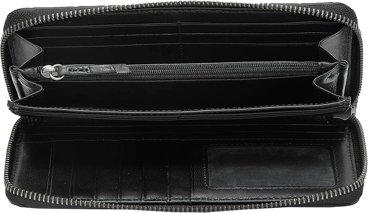 Liebeskind Berlin Damen 899-Gigi20-Croco-Black Travel Accessory Wallet Large (HxBxT 10cm x 19cm x 2c