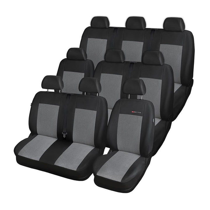 Mossa - Massgeschneiderte Sitzbezüge Auto kompatibel mit Volkswagen Transporter T6 Van (2015-2019) f
