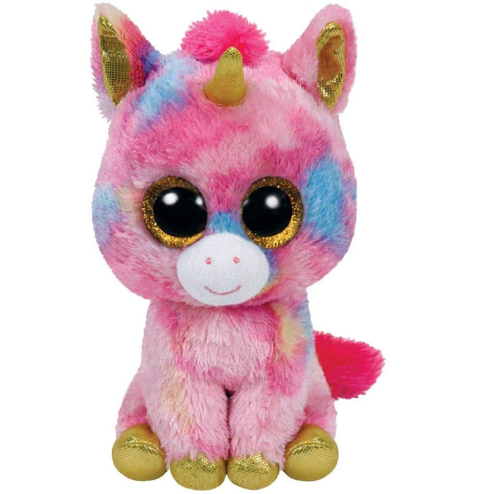 Carletto Ty TY36819 Fantasia Beanie Boos Einhorn 36819-Plüschtier-Fantasia-Einhorn mit Glitzeraugen,