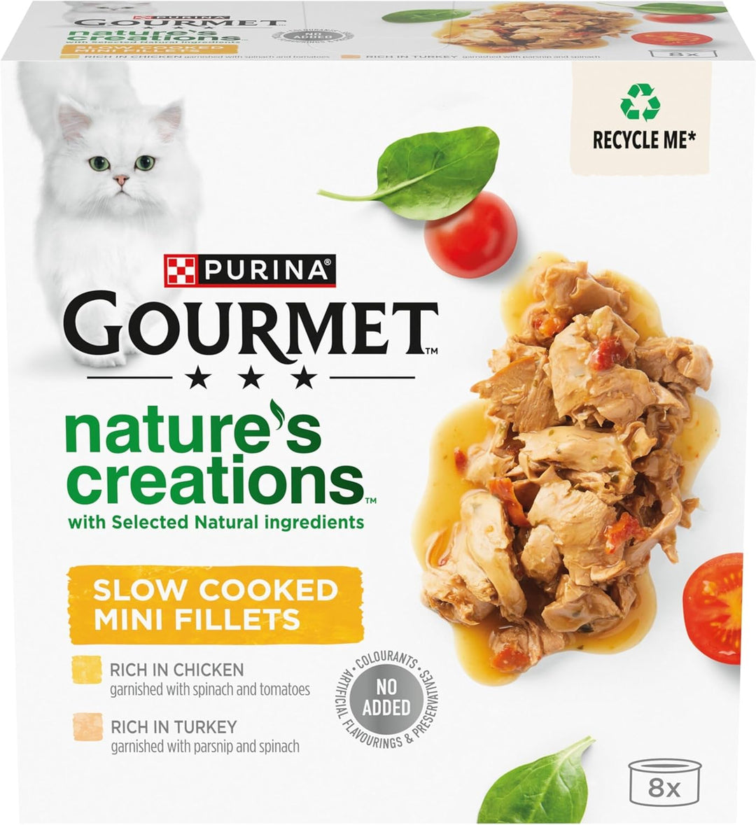 Gourmet GOURMET Nature's Creations Vögel Nassfutter für Katzen, 8 x 85 g