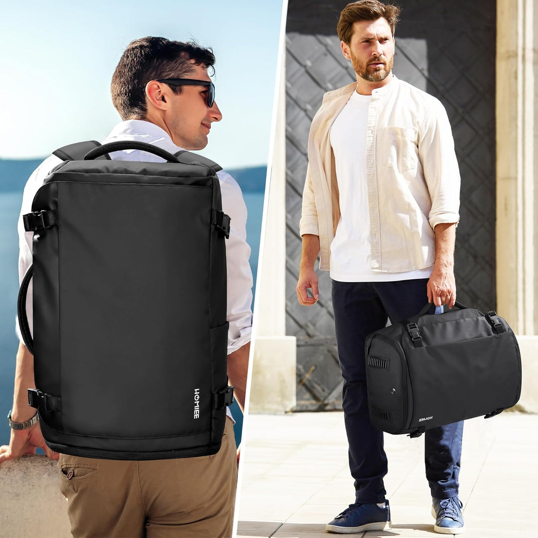 HOMIEE Reiserucksack 40L Grosser Rucksack Herren Wasserdicht 15.6-17.3 Zoll Laptoprucksack Handgepäc