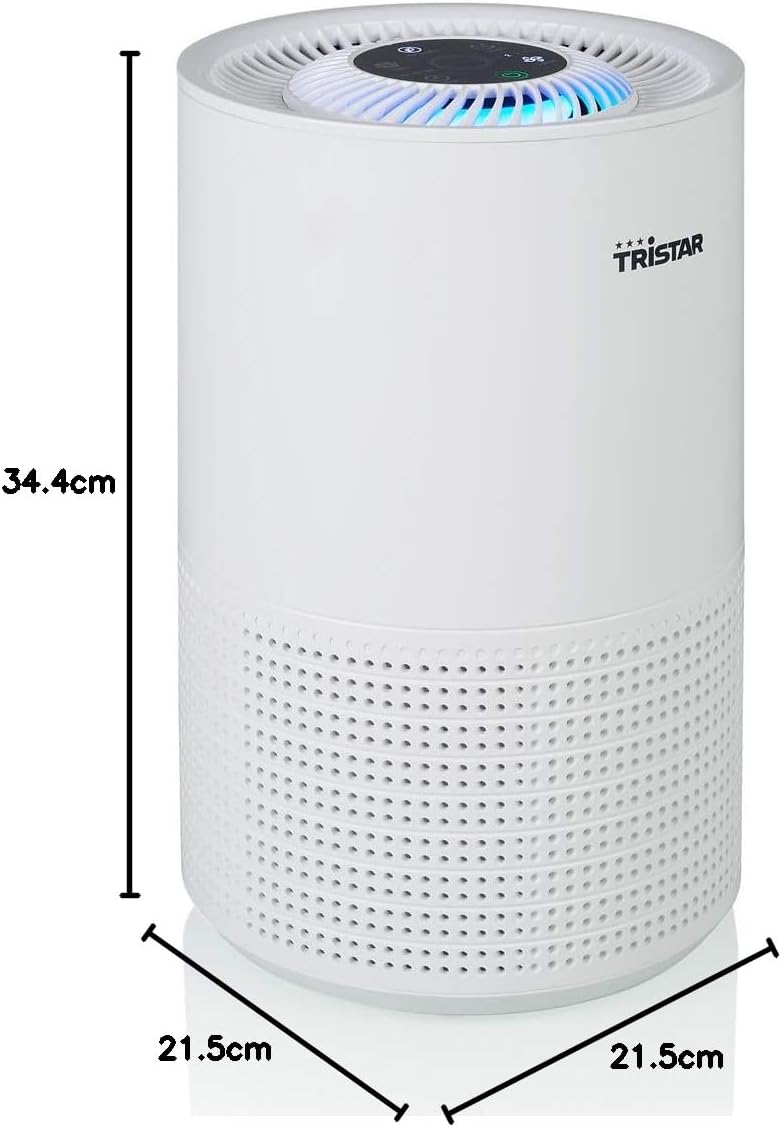 Tristar Luftreiniger - 3 Filtersystemen (H13 HEPA Filter, Carbon Filter, Vorfilter), bis 15 m², 160