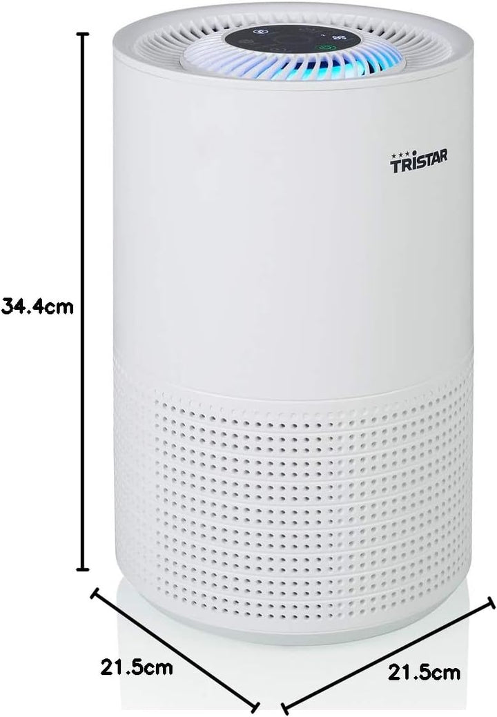 Tristar Luftreiniger - 3 Filtersystemen (H13 HEPA Filter, Carbon Filter, Vorfilter), bis 15 m², 160