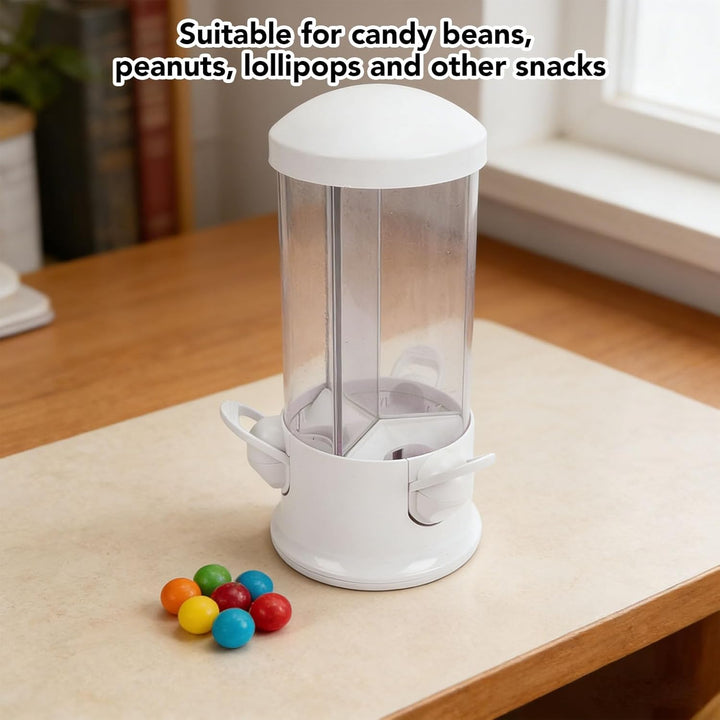 Süssigkeitenspender, 3 Fächer, Snackspender mit 360 Grad Drehbarem Auswahlmechanismus, für Jellybean