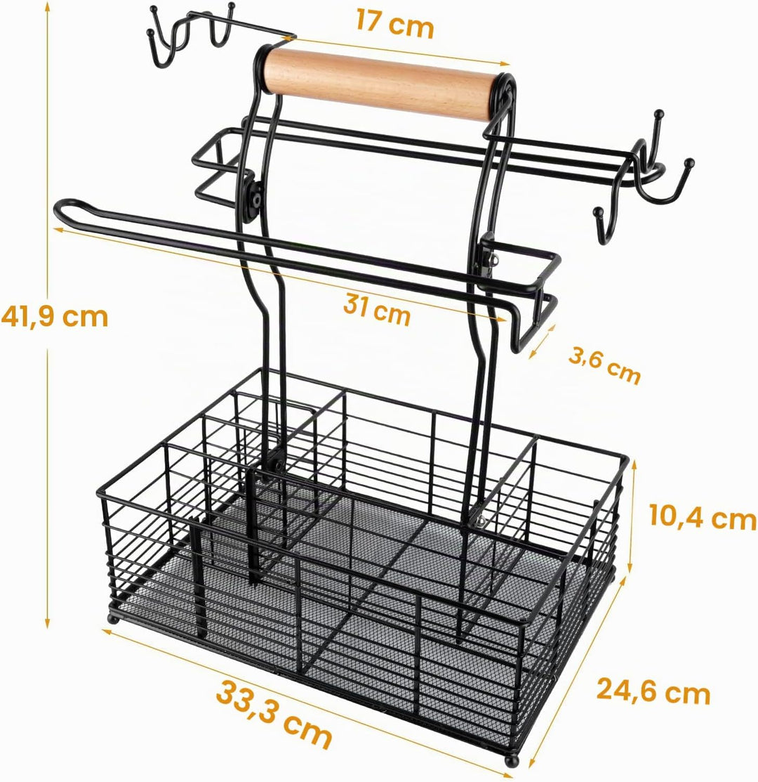 Grill Caddy, BBQ Caddy for Outdoor Grill, Picnic &amp; Camping Accessories, Outdoor Kitchen Accessories