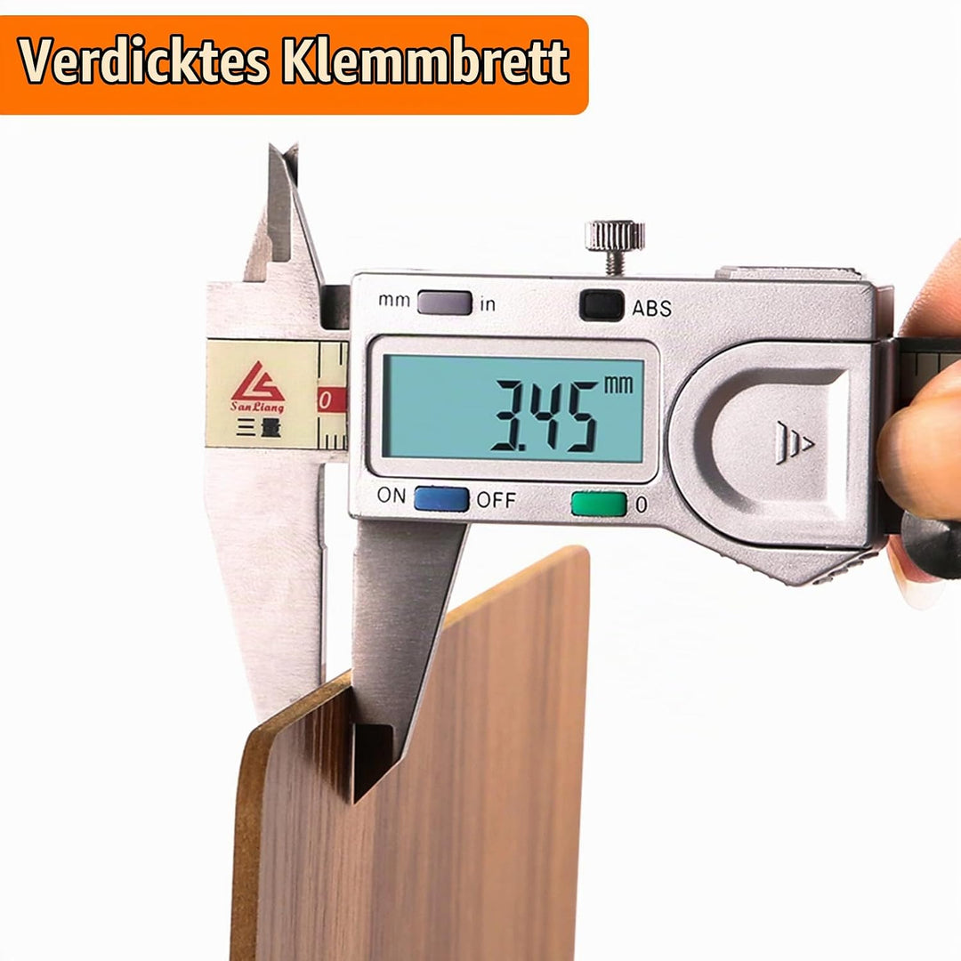 Klemmbrett Holz A4,12 Stück Schreibbrett Klemmbrett mit Metalklemme,A4 Schreibplatte Klemmbretter Zw
