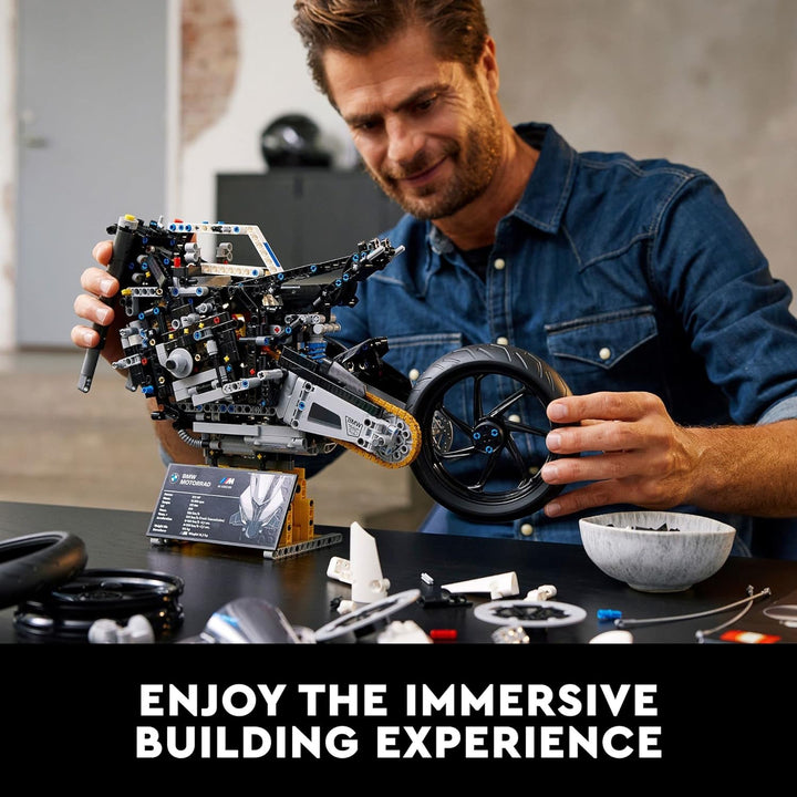 LEGO Technic BMW M 1000 RR 42130 Model Building Kit; Build a Stylish Motorcycle Display Model with T