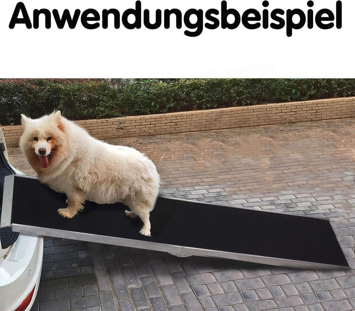 DEMA Hunderampe DAR 213 - Katzenrampe, Tierrampe, Alurampe, Rampe für Auto/Kfz - robust, rutschfest,