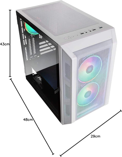 KOLINK Citadel Mesh Micro-ATX RGB Gehäuse, Computergehäuse, PC Hülle, Glasgehäuse, PC Case, PC Gehäu