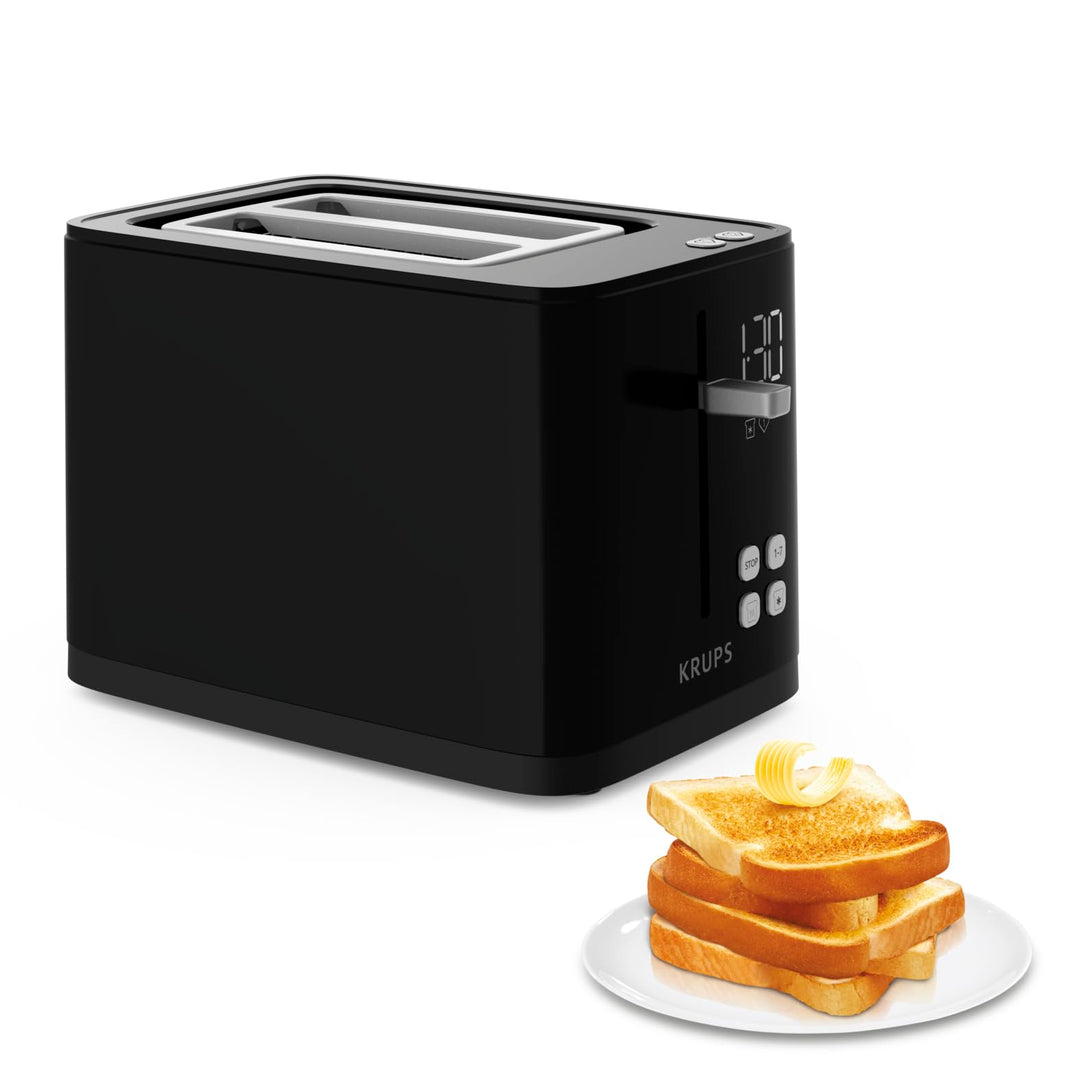 Krups KH6418 Smart'n Light Toaster | Zwei-Scheiben-Toaster | Digitaldisplay | 7 Bräunungsstufen | he