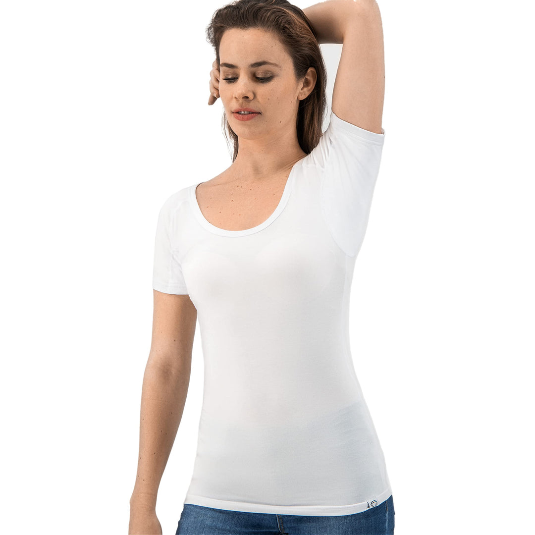 Fibershirts® Anti Schweiss Shirt - T-Shirt gegen Schweissflecken - Anti Schweiss Unterhemd - Mit Arm