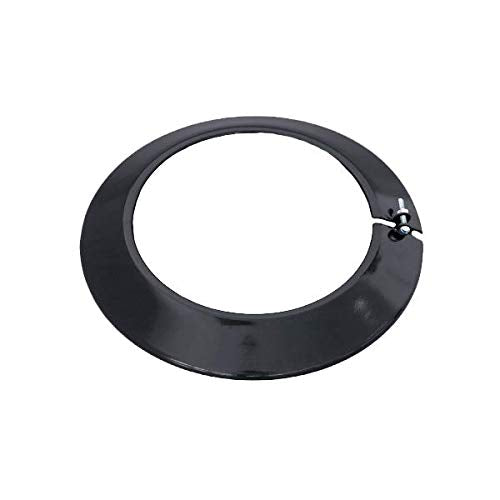 S&amp;M 485206 Abdeckrosette schwarz glasiert 900°C-Ø120mm-Rosette für Kamin- und Ofenleitungen