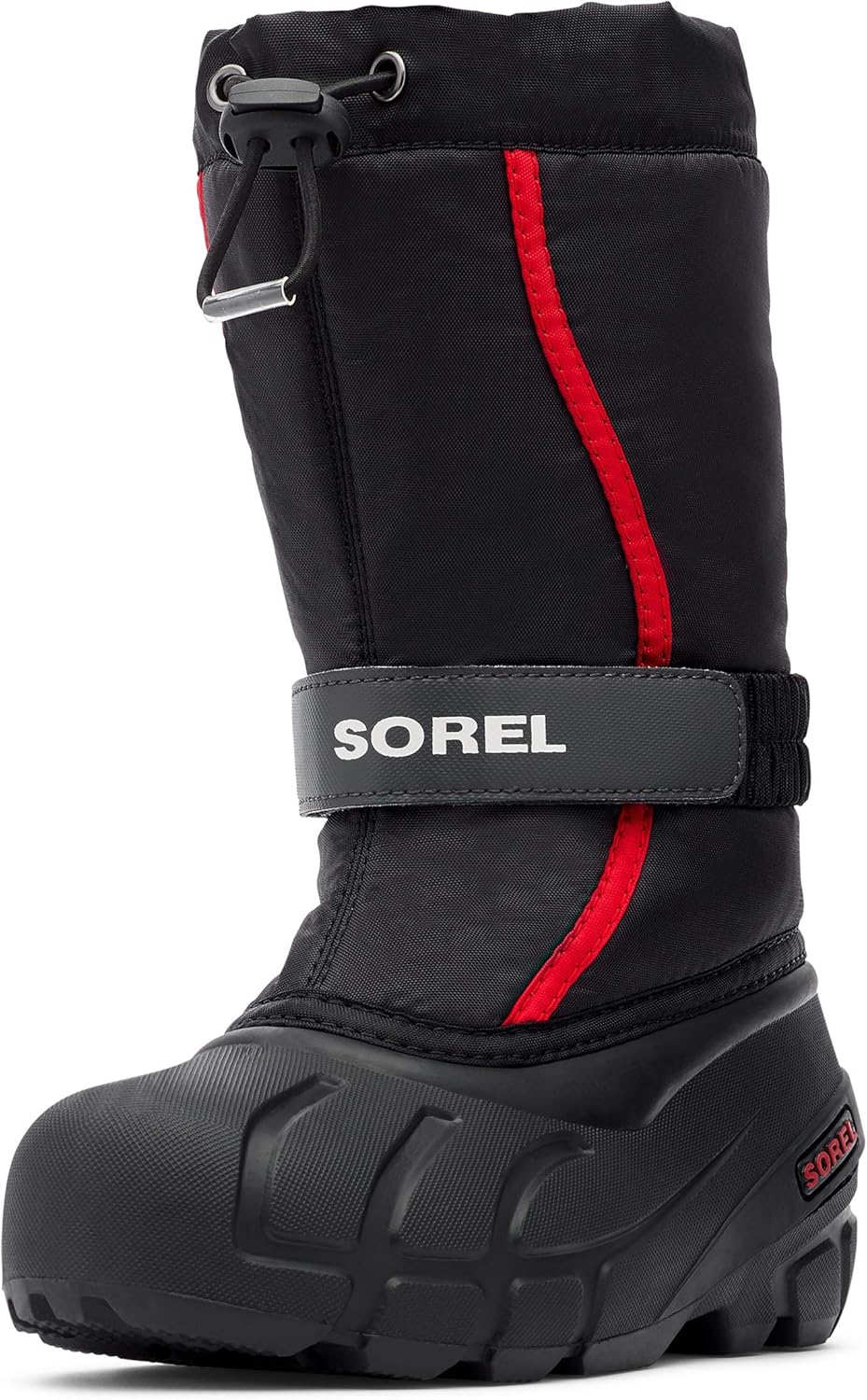 Sorel Flurry Winterstiefel für Kinder 32 EU Schwarz Black X Bright Red Youth, 32 EU Schwarz Black X