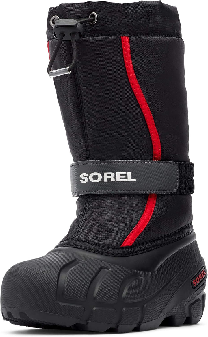 Sorel Flurry Winterstiefel für Kinder 32 EU Schwarz Black X Bright Red Youth, 32 EU Schwarz Black X