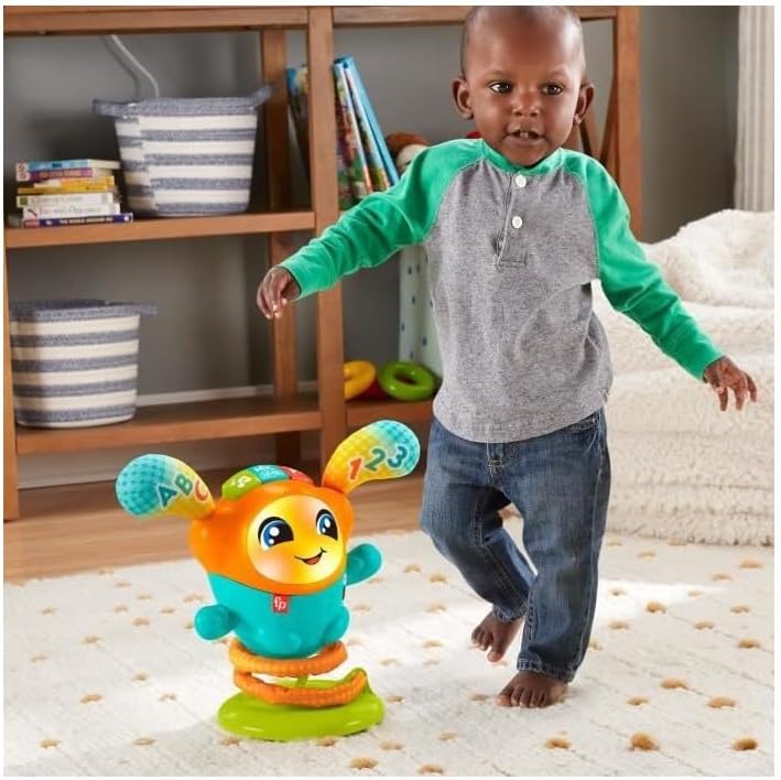 Fisher-Price Mon Petit DJ (französische Version), interaktives Spielzeug mit Lichtern und Animation,