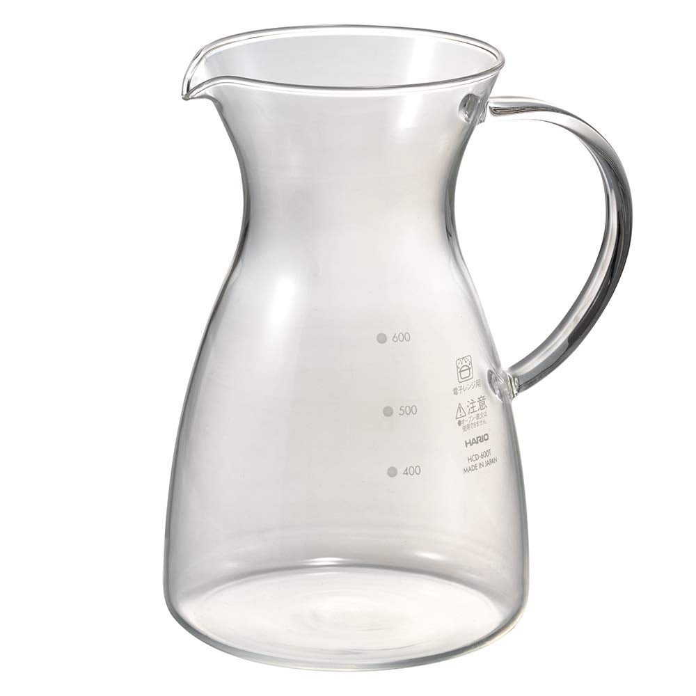 Hario HCD-600T Decanter Coffee pitcher server, 600ml, Glass, Glas 600ml mit Griff, 600ml mit Griff
